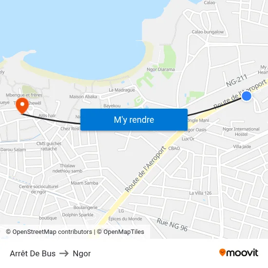 Arrêt De Bus to Ngor map