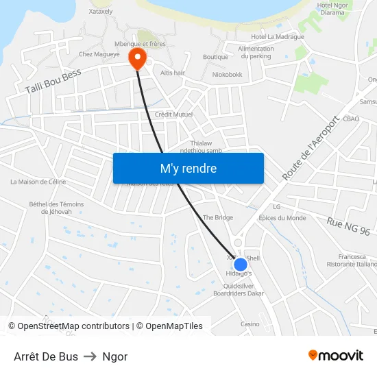Arrêt De Bus to Ngor map