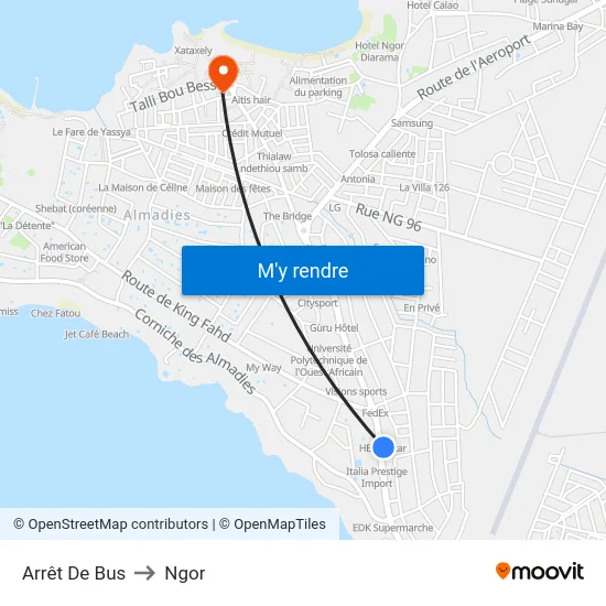 Arrêt De Bus to Ngor map