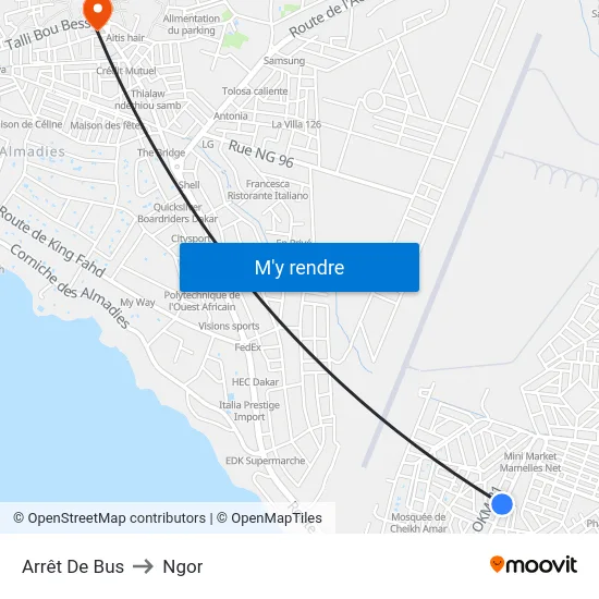 Arrêt De Bus to Ngor map