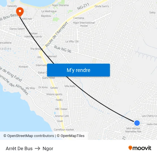 Arrêt De Bus to Ngor map