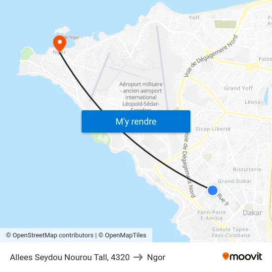Allees Seydou Nourou Tall, 4320 to Ngor map