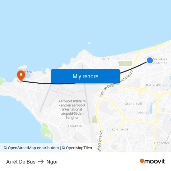 Arrêt De Bus to Ngor map