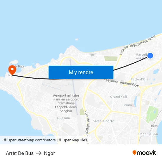 Arrêt De Bus to Ngor map