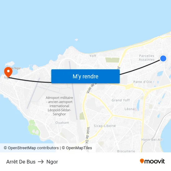 Arrêt De Bus to Ngor map