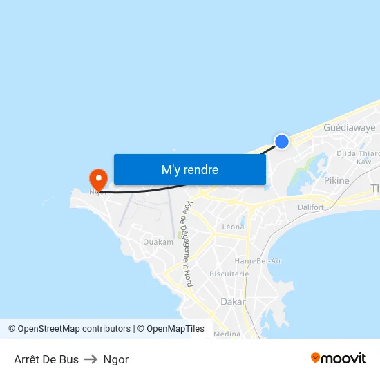 Arrêt De Bus to Ngor map