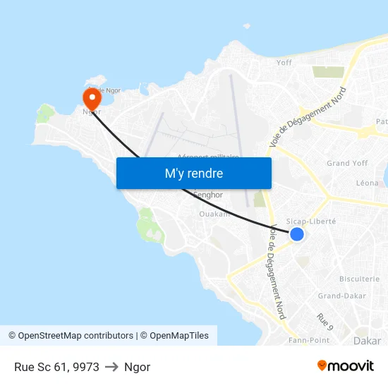 Rue Sc 61, 9973 to Ngor map