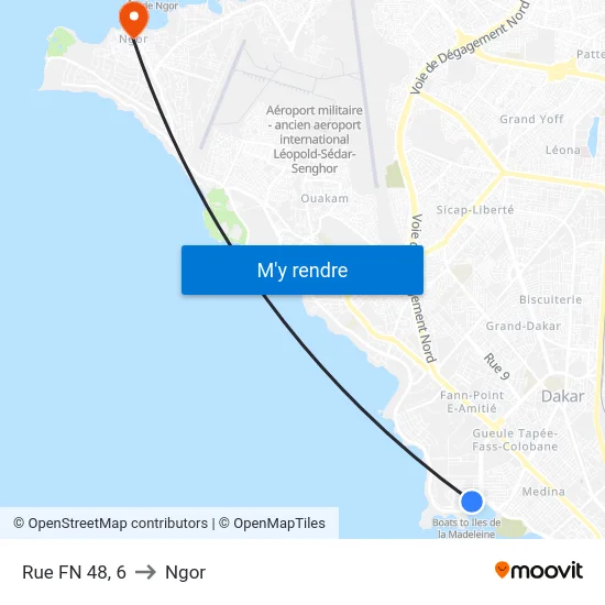 Rue FN 48, 6 to Ngor map