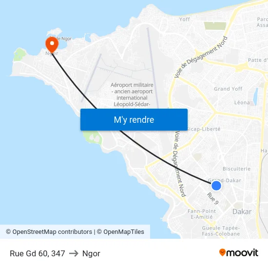 Rue Gd 60, 347 to Ngor map