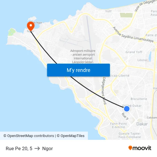 Rue Pe 20, 5 to Ngor map