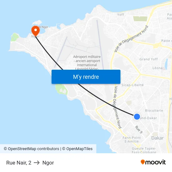 Rue Nair, 2 to Ngor map