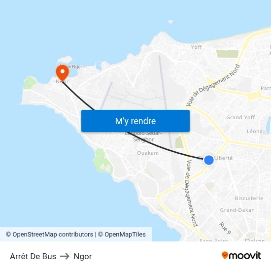 Arrêt De Bus to Ngor map