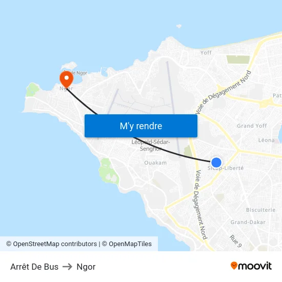 Arrêt De Bus to Ngor map