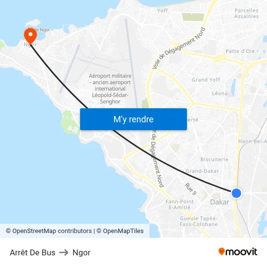 Arrêt De Bus to Ngor map