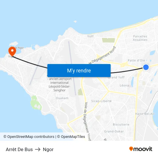 Arrêt De Bus to Ngor map