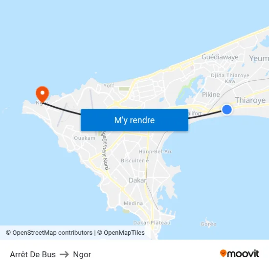 Arrêt De Bus to Ngor map