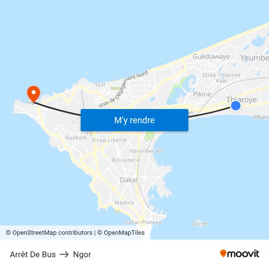 Arrêt De Bus to Ngor map
