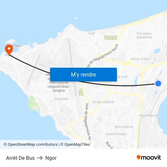 Arrêt De Bus to Ngor map