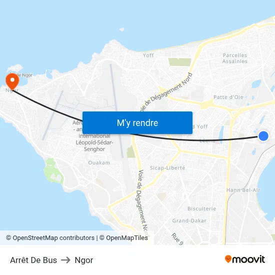 Arrêt De Bus to Ngor map