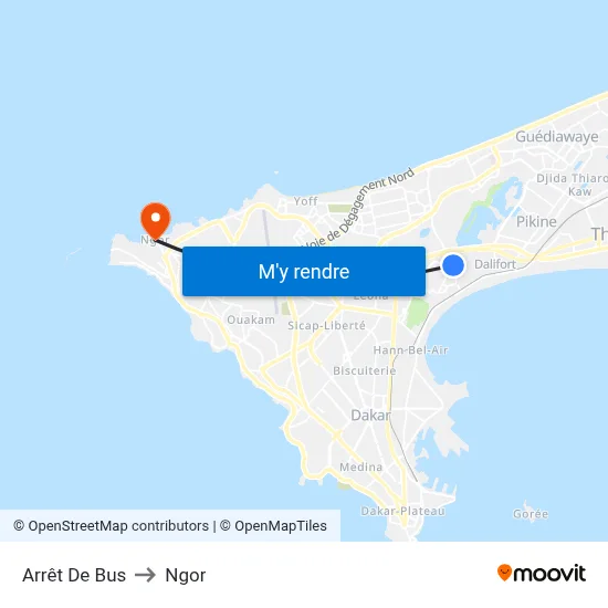 Arrêt De Bus to Ngor map