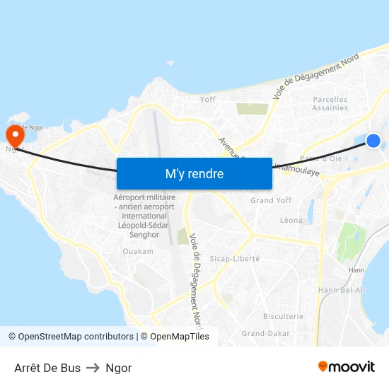 Arrêt De Bus to Ngor map