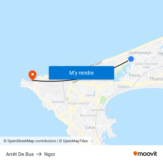 Arrêt De Bus to Ngor map