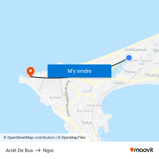 Arrêt De Bus to Ngor map