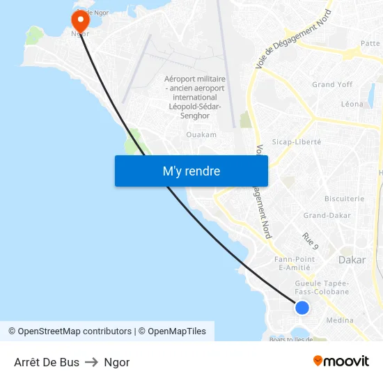 Arrêt De Bus to Ngor map
