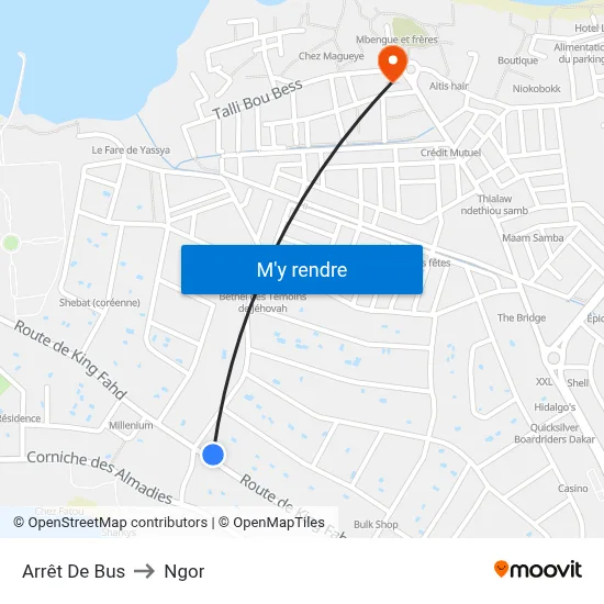 Arrêt De Bus to Ngor map