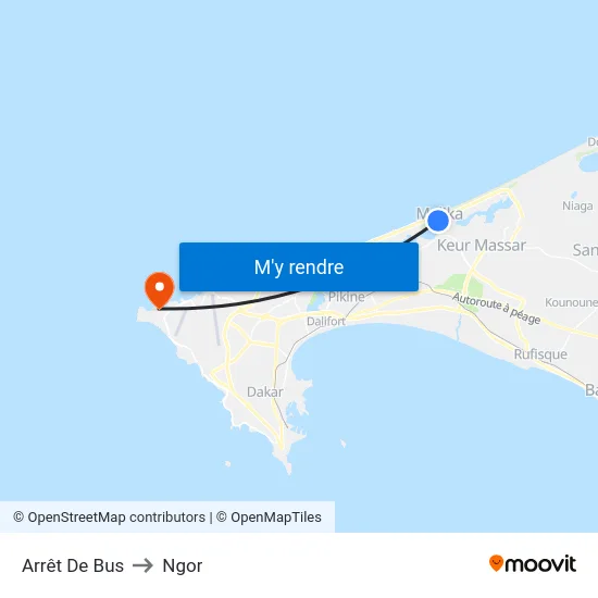 Arrêt De Bus to Ngor map