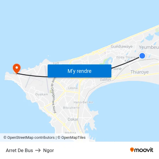 Arret De Bus to Ngor map