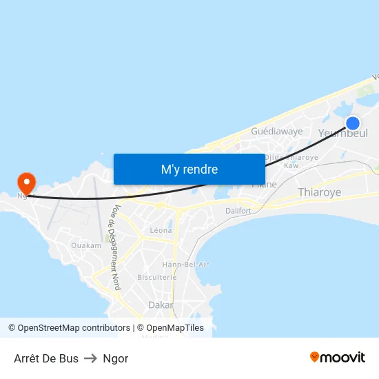 Arrêt De Bus to Ngor map