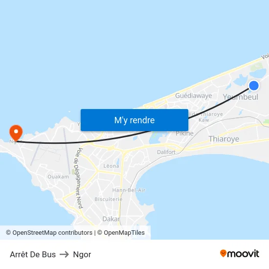 Arrêt De Bus to Ngor map