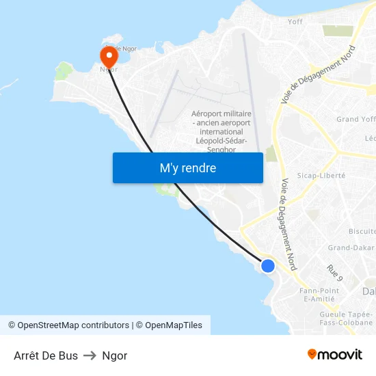 Arrêt De Bus to Ngor map