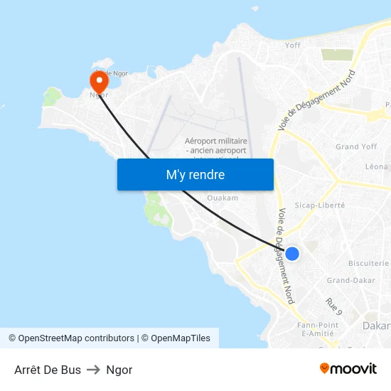 Arrêt De Bus to Ngor map