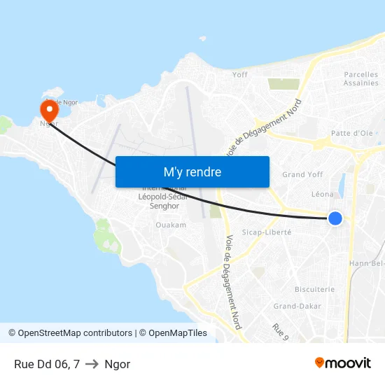 Rue Dd 06, 7 to Ngor map