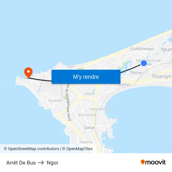 Arrêt De Bus to Ngor map