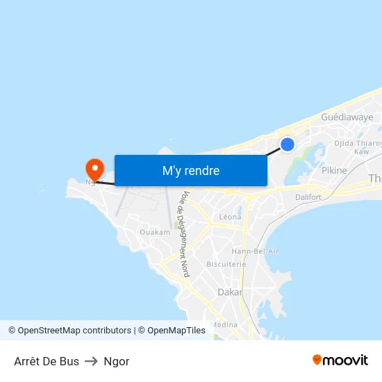 Arrêt De Bus to Ngor map