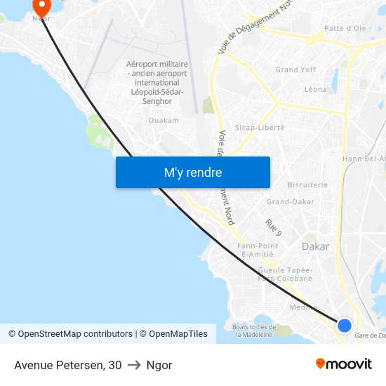 Avenue Petersen, 30 to Ngor map