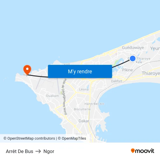 Arrêt De Bus to Ngor map