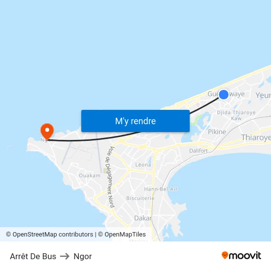 Arrêt De Bus to Ngor map