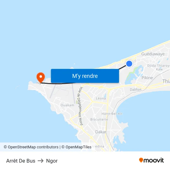 Arrêt De Bus to Ngor map