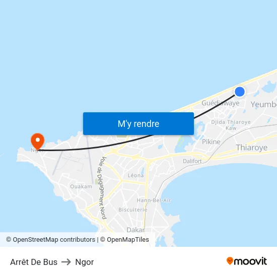 Arrêt De Bus to Ngor map