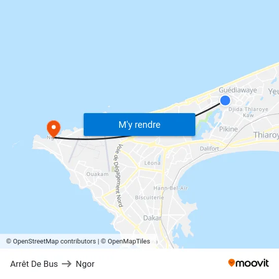 Arrêt De Bus to Ngor map