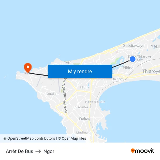 Arrêt De Bus to Ngor map