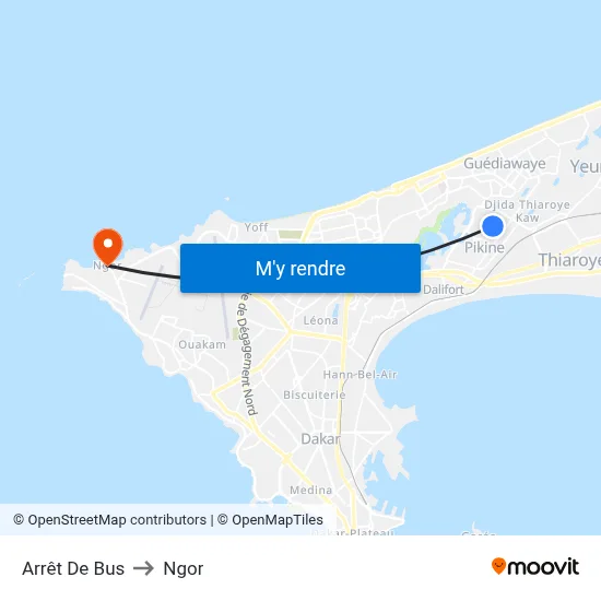 Arrêt De Bus to Ngor map