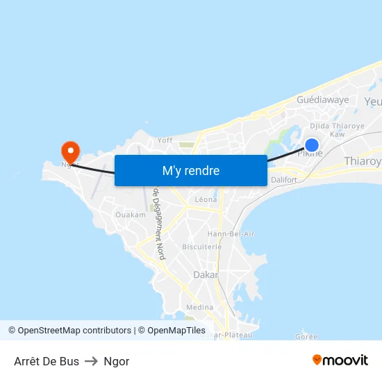 Arrêt De Bus to Ngor map