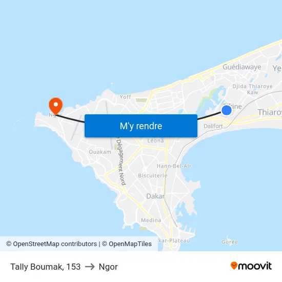 Tally Boumak, 153 to Ngor map