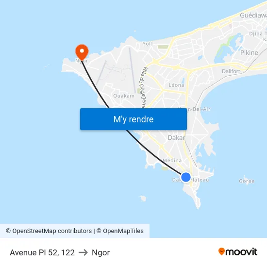 Avenue Pl 52, 122 to Ngor map