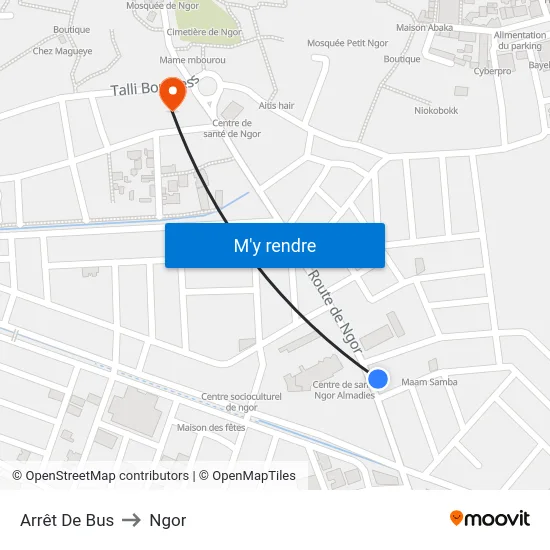 Arrêt De Bus to Ngor map